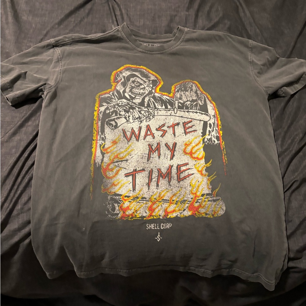Waste my time shell corp t shirt
